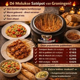 Saté Feestpakket – 80 stokjes (Mix & Match)